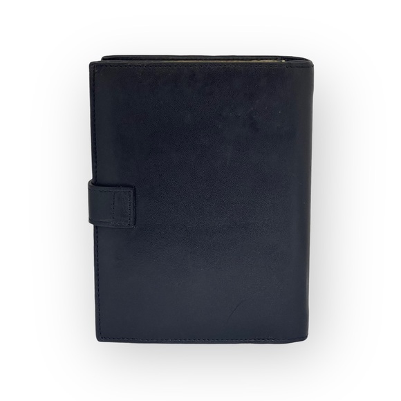 Vintage: Gucci ♛ Small Leather Daily Organizer Book ♛ Gold Logo Hardware Plaque - Picture 3 of 16